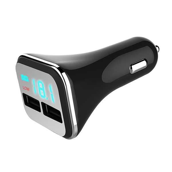 SHAOLIN LED Display Car Charger , 4.8A/24W Dual USB Port Car Charger with Micro USB Cable for Samsung Galaxy S7 / S6 / S5 / Edge,Note 5/4/3,HTC,LG,Nexus Android Phone